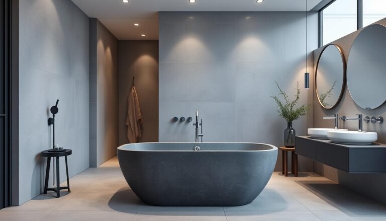 Artificial Stone Tub Grey