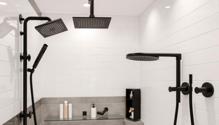 black shower fixtures